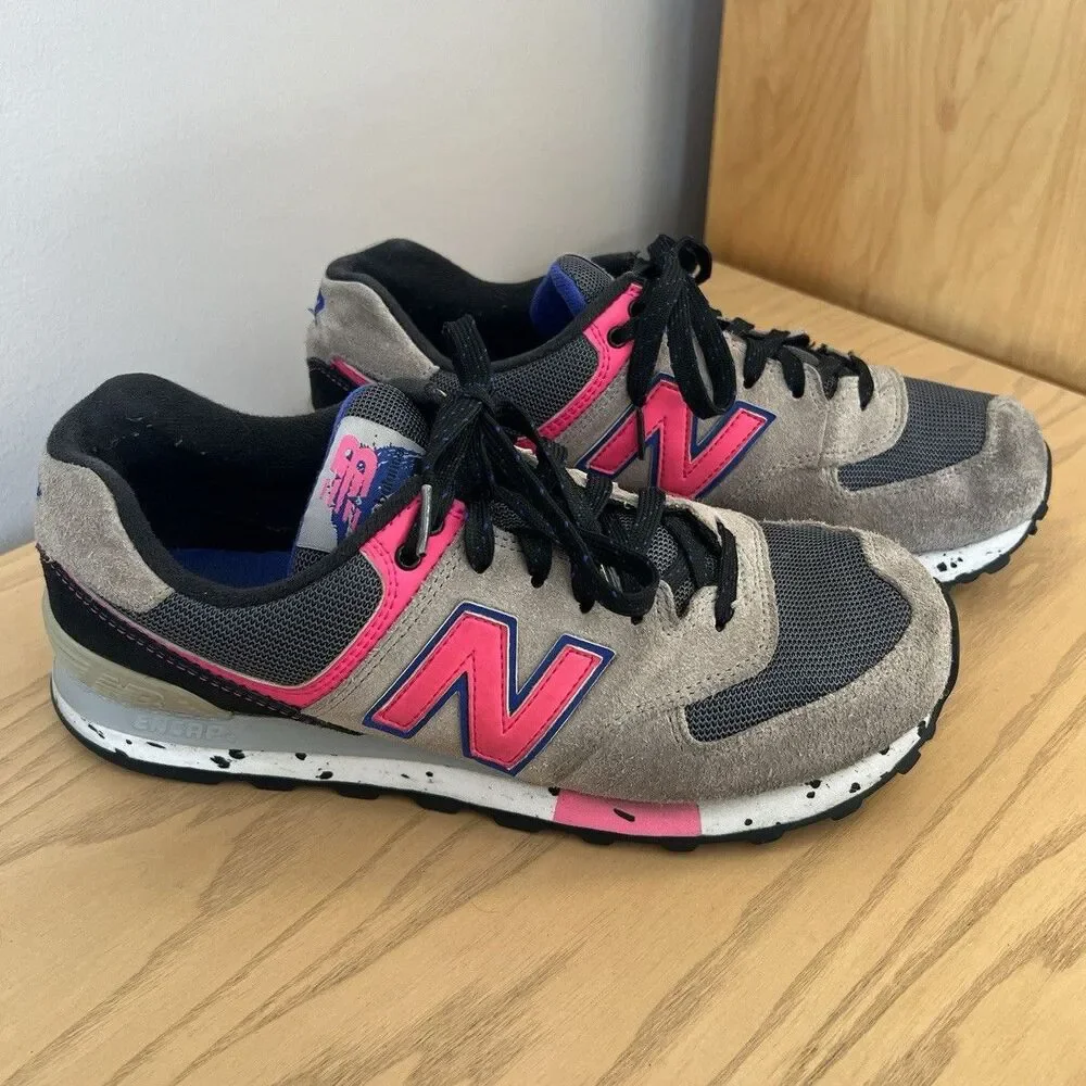 New Balance Women’s Low Top Suede Lace-Up Sneakers Rubber Sole Colorblock 8.5